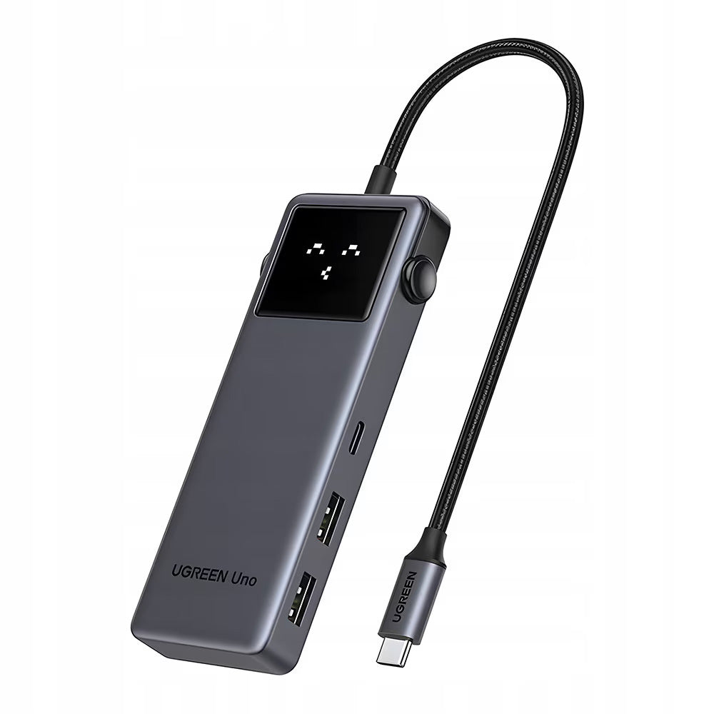 USB-C хъб UGREEN Uno (75177), 2 x USB-A 3.2 - 3 x USB-C - 1 x HDMI, Сив