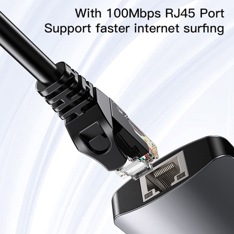 Hub USB-C Yesido HB15, 6в1, Сив