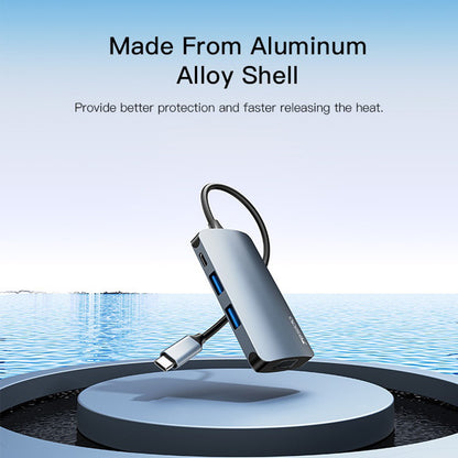 USB-C хъб Yesido HB16, 7в1, Сив