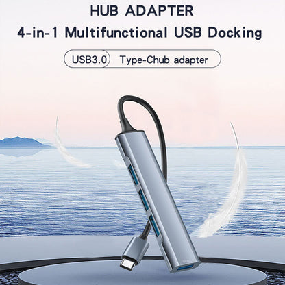 Hub USB-C Yesido HB17, 4в1, Сив