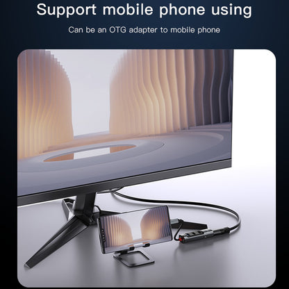 USB-C хъб Yesido HB22, 5в1, Сив