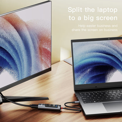 USB-C хъб Yesido HB22, 5в1, Сив