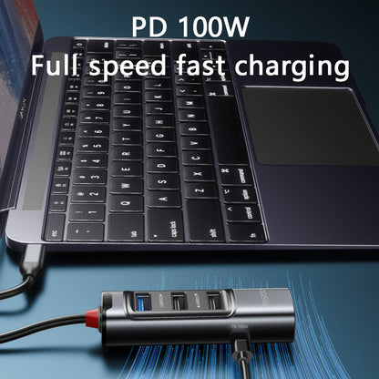 Hub USB-C Yesido HB23, 5в1, Сив