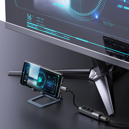 Hub USB-C Yesido HB24, 5в1, Сив