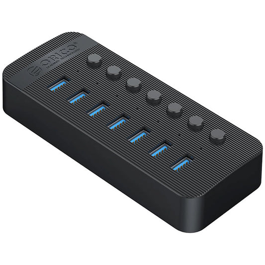 Orico CT2U3-7AB USB Hub, 7 x USB-A 3.0, Black