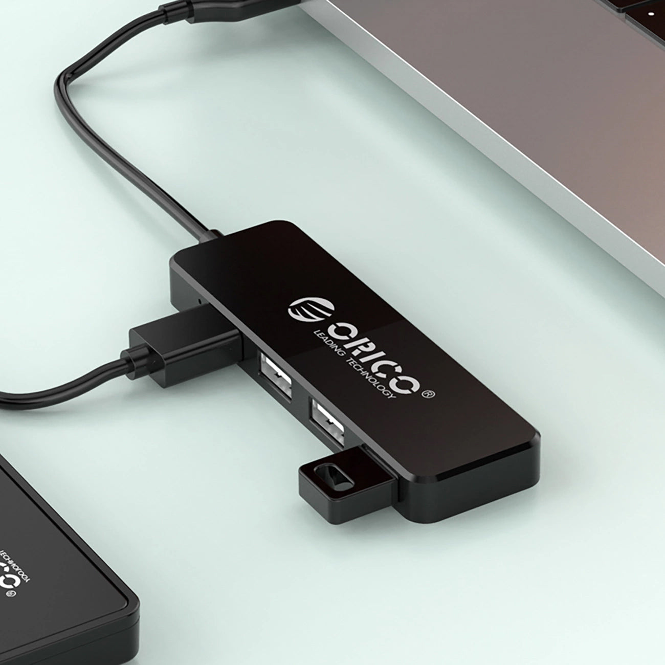 Hub USB Orico FL01, 4 x USB-A, Черен