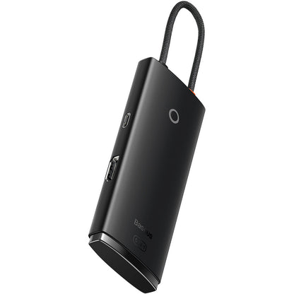 USB-C хъб Baseus Lite, 3 x USB-A 3.0 - USB-C - HDMI, Черен WKQX040001