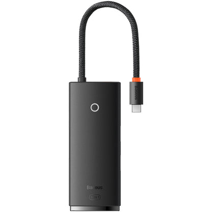 USB-C хъб Baseus Lite, 3 x USB-A 3.0 - USB-C - HDMI, Черен WKQX040001