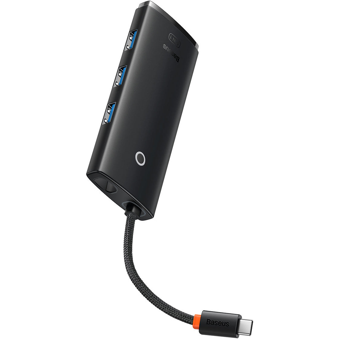 USB-C хъб Baseus Lite, 3 x USB-A 3.0 - USB-C - HDMI, Черен WKQX040001