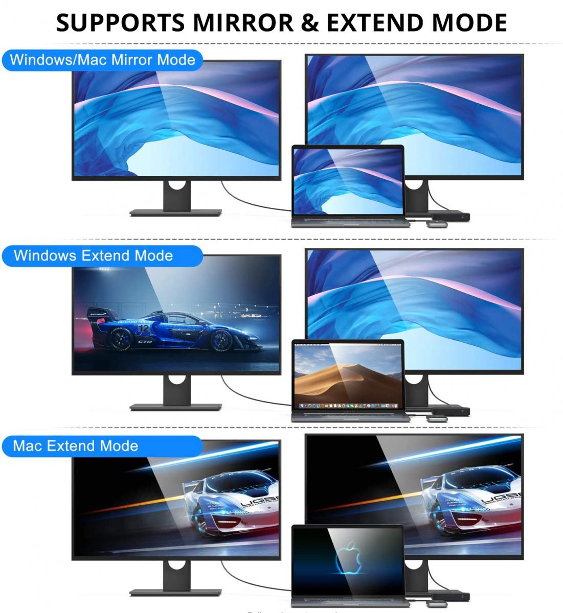 Хъб USB-C SiGN, 1 x USB-C - 1 x HDMI - 1 x VGA - 1 x 3,5 мм жак, черен SN-TVBT01 SN-TVBT01