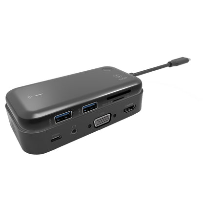 Хъб USB-C SiGN, 1 x USB-C - 1 x HDMI - 1 x VGA - 1 x 3,5 мм жак, черен SN-TVBT01 SN-TVBT01