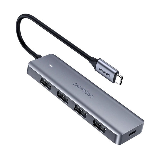 USB-C концентратор UGREEN CM219, 4 x USB-A 3.0, сив