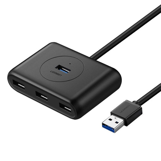 Hub USB UGREEN CR113, 4 x USB-A 3.0, 1m, Черен