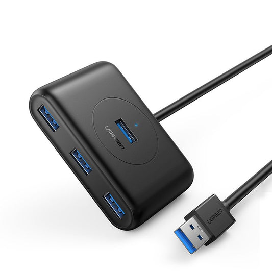 Hub USB UGREEN CR113, 4 x USB-A 3.0, 1m, Черен