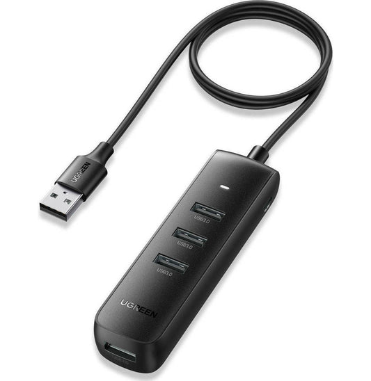 Hub USB UGREEN CM416, 4 x USB-A 3.0, 1m, Черен