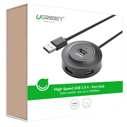 USB Hub UGREEN CR106, 4 x USB-A, 1m, Black