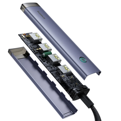 Hub USB / USB-C Baseus UltraJoy, 4 x USB-A 3.2 - 1 x USB-C, Сив B0005280B811-15