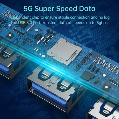 USB / USB-C Techsuit H8 DataBridge Hub, 4in1, Gray