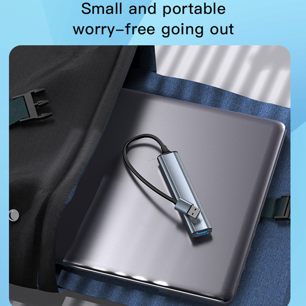 USB хъб Yesido HB18, 4в1, Сив