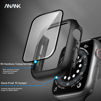 Калъф Anank Screen Guard за Apple Watch Series 7 41mm, Черен