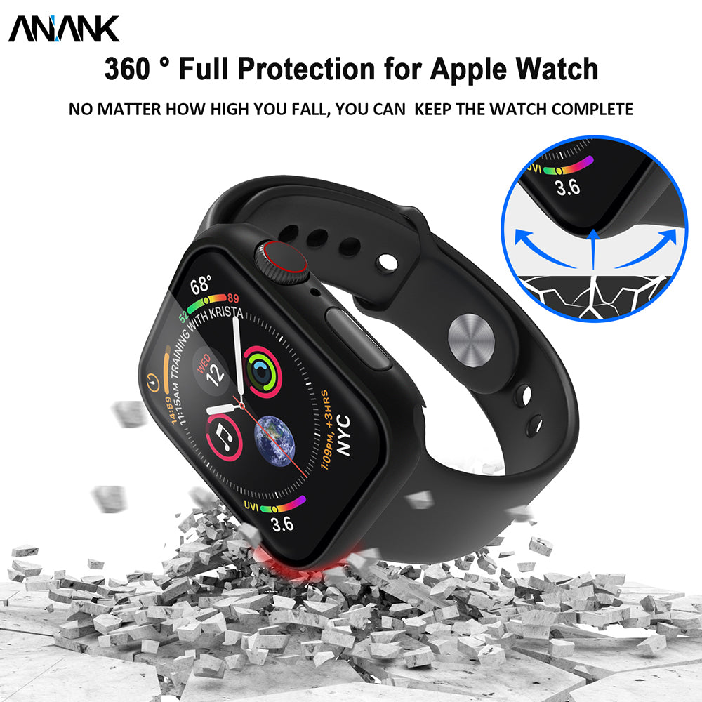 Калъф Anank Screen Guard за Apple Watch Series 7 41mm, Черен
