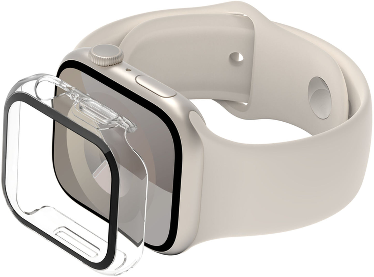 Калъф Belkin ScreenForce TemperedCurve за Apple Watch 40mm / 41mm Series, Прозрачен OVG003zzCL
