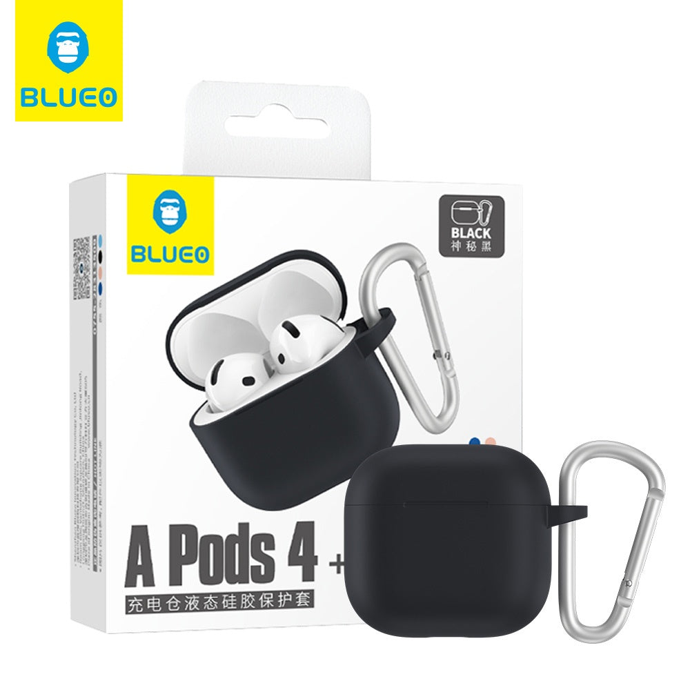 Калъф Blueo Liquid за Apple AirPods 4, Черен