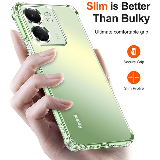 Калъф с протекция за камерата за Xiaomi Poco C65 / Redmi 13C, Techsuit, удароустойчив прозрачен, прозрачен