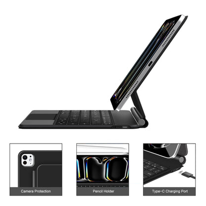 Keyboard Case for Apple iPad Pro 13 (2025) / (2024), Tech-Protect, SmartCase Magnetic, Black