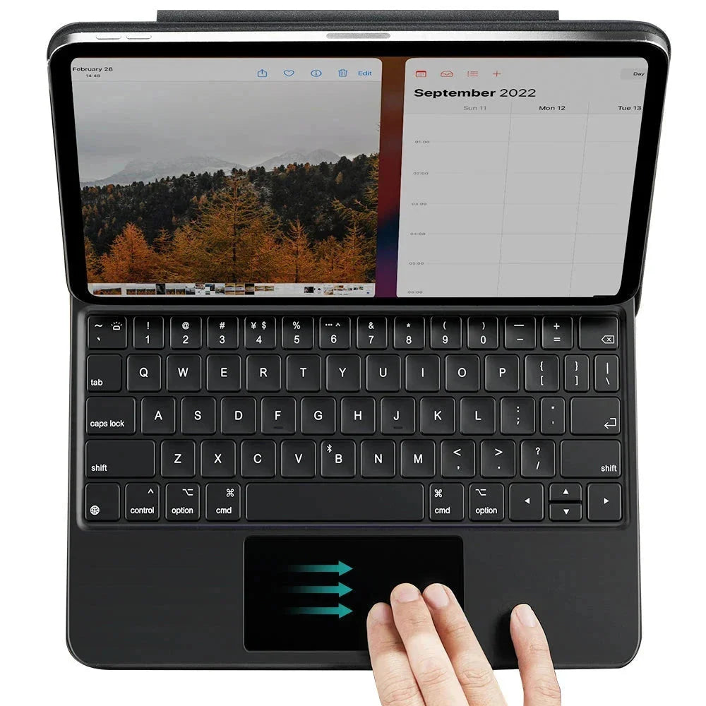 Калъф с клавиатура за Apple iPad (2025) / (2022), ESR, Rebound New, Черен