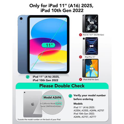 Калъф с клавиатура за Apple iPad (2025) / (2022), ESR, Flex, Сив