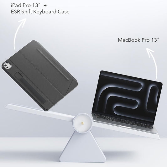 Калъф с клавиатура за Apple iPad (2025) / (2022), ESR, Shift, Сив