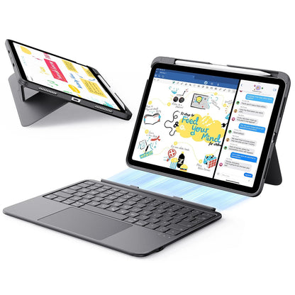 Калъф с клавиатура за Apple iPad Air 11 (2026) / iPad Air 11 (2025) / Air 11 (2024) / Air (2022) / Air (2020), ESR, Flex, Сив