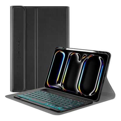 Калъф с клавиатура за Apple iPad Pro 11 (2024), Techsuit, CozyTab, Черен
