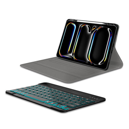 Калъф с клавиатура за Apple iPad Pro 11 (2024), Techsuit, CozyTab, Черен