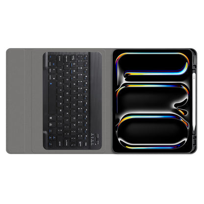 Калъф с клавиатура за Apple iPad Pro 11 (2024), Techsuit, CozyTab, Черен
