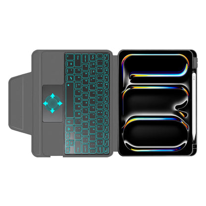 Калъф с клавиатура за Apple iPad Pro 11 (2024), Techsuit, KeyTab Pro, Черен