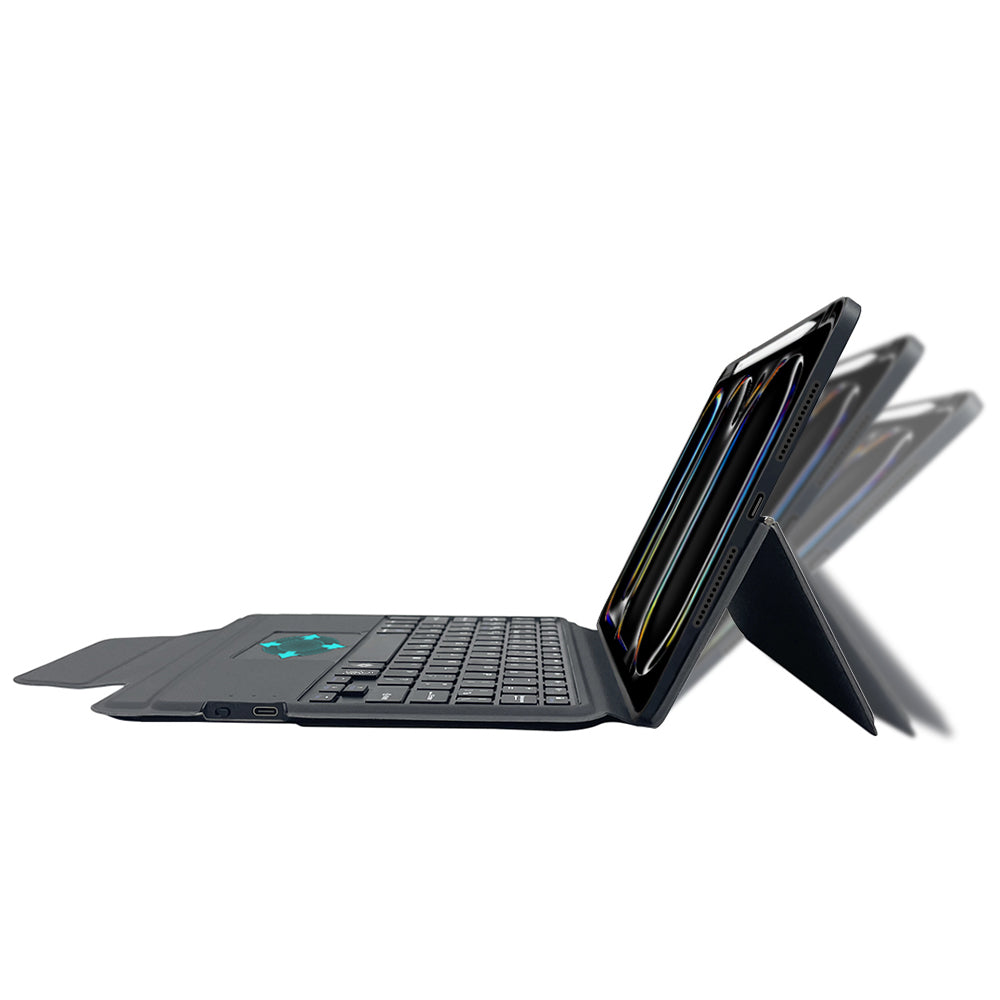 Калъф с клавиатура за Apple iPad Pro 11 (2024), Techsuit, KeyTab Pro, Черен