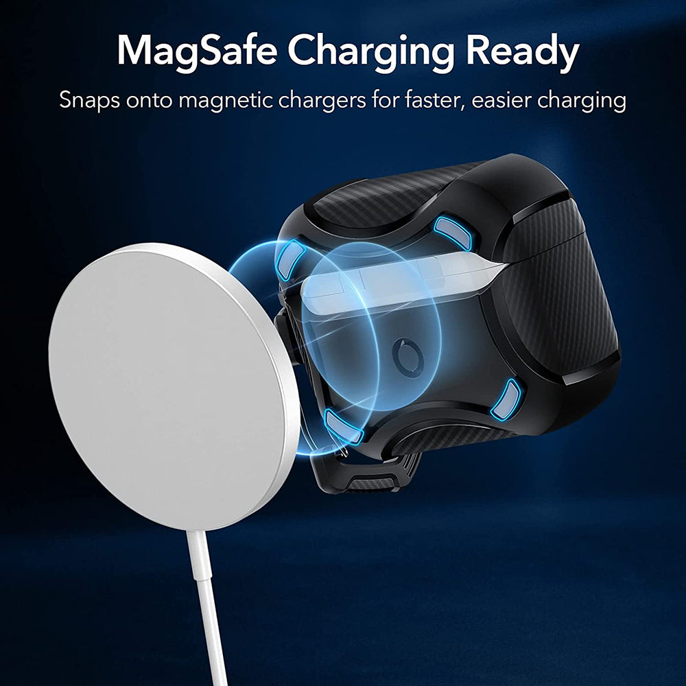 Калъф ESR Cyber Armor Tough за Apple AirPods Pro Series, Черен