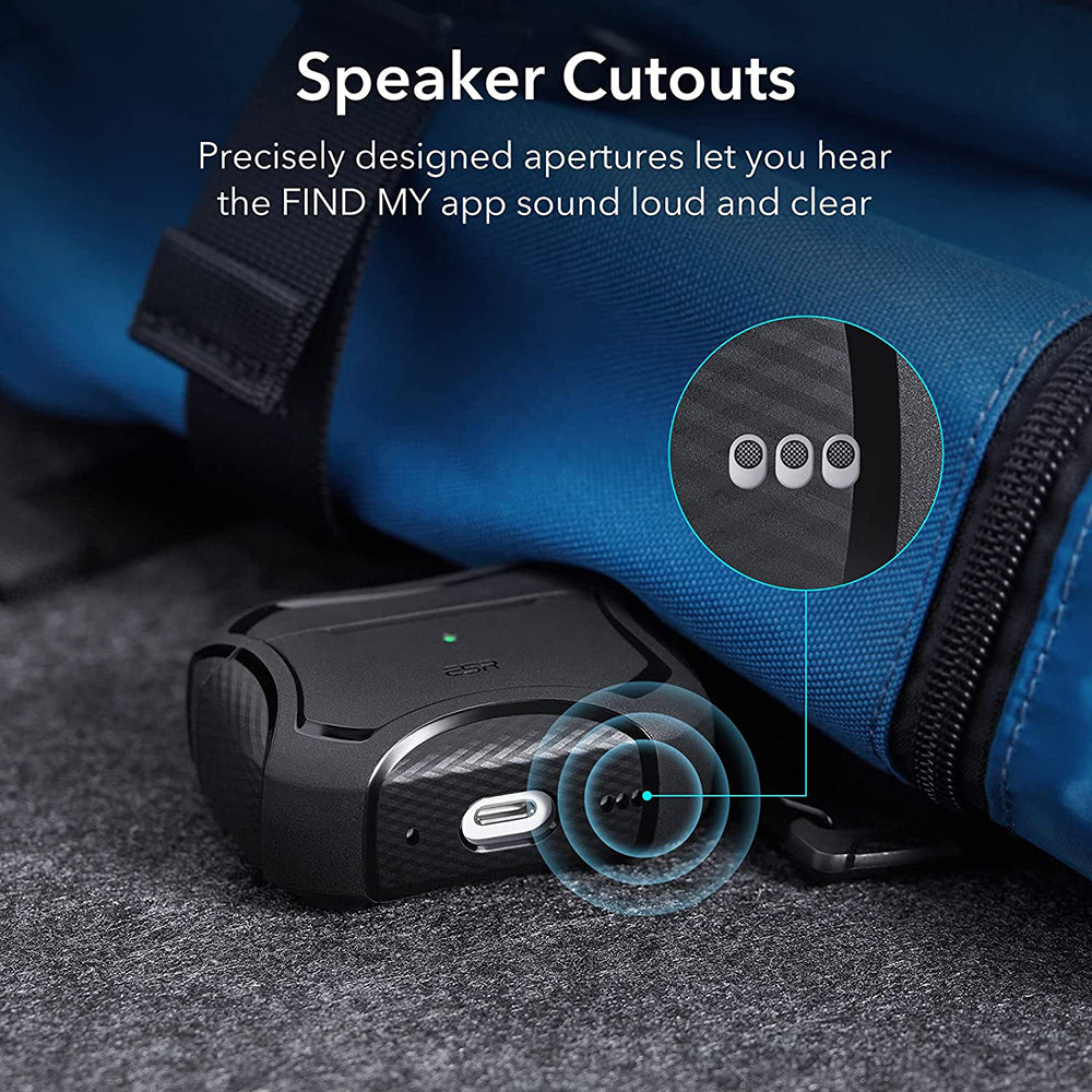 Калъф ESR Cyber Armor Tough за Apple AirPods Pro Series, Черен