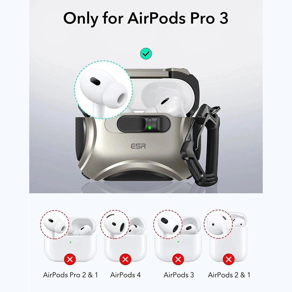 Калъф ESR Cyber FlickLock за Apple AirPods Pro 3, Сив