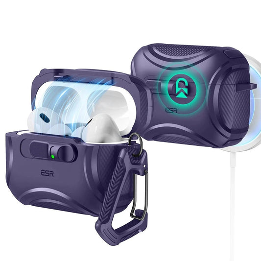 Калъф ESR Cyber FlickLock за Apple AirPods Pro 3, Лилав