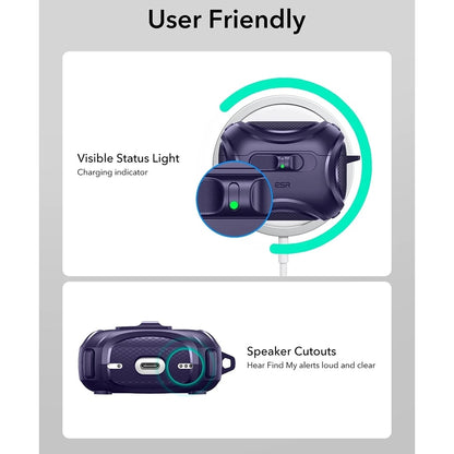 Калъф ESR Cyber FlickLock за Apple AirPods Pro 3, Лилав