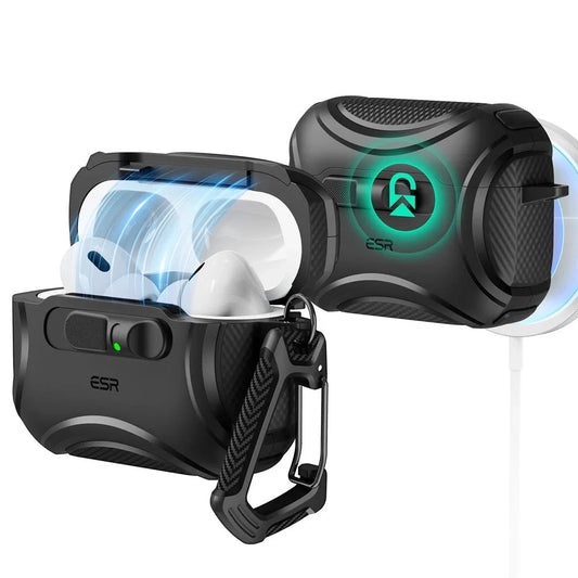Калъф ESR Cyber FlickLock за Apple AirPods Pro 3, Черен