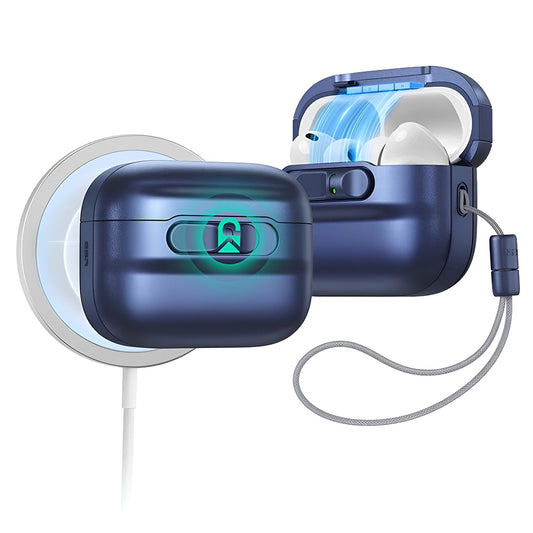 Калъф ESR Pulse Magnetic FlickLock за Apple AirPods Pro 3, Тъмносин