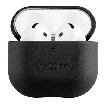 Калъф Fixed PodsLeather за Apple AirPods 4, Черен