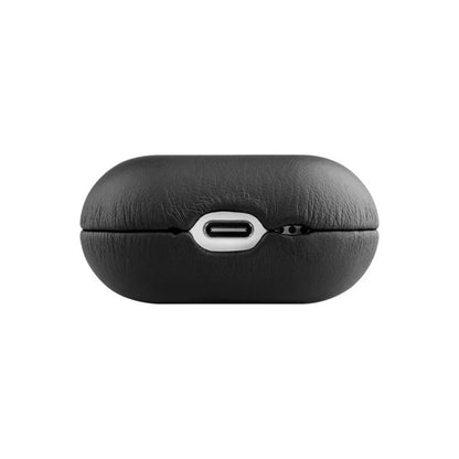 Калъф Fixed PodsLeather за Apple AirPods 4, Черен