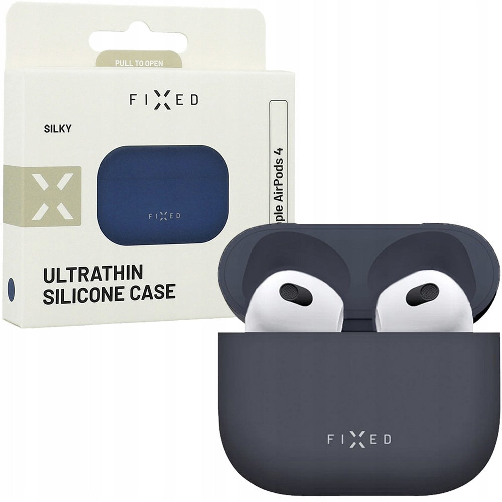 Калъф Fixed Silky за Apple AirPods 4, Син