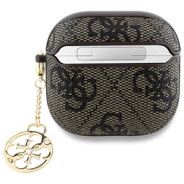 Калъф Guess 4G Charm за Apple AirPods 4, Кафяв