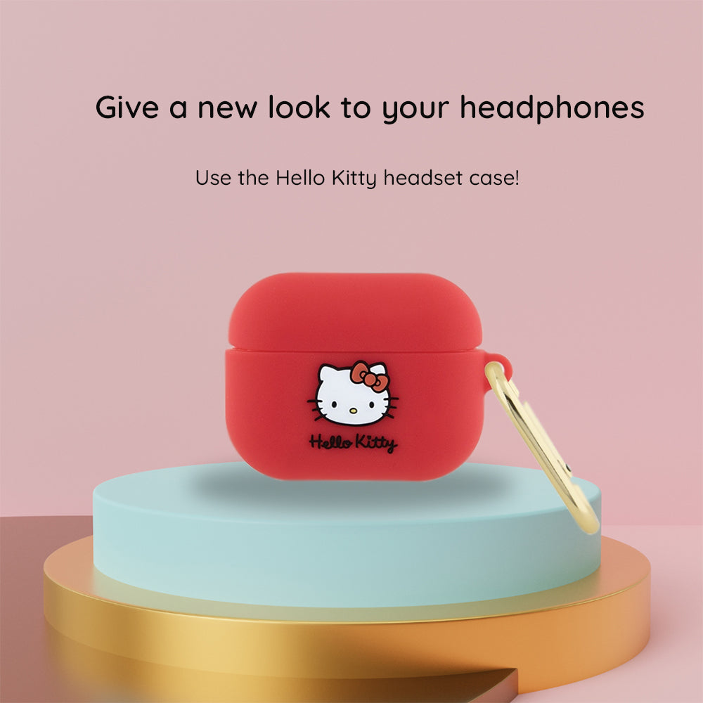 Калъф Hello Kitty 3D Kitty Head за Apple AirPods Pro 2, Розов